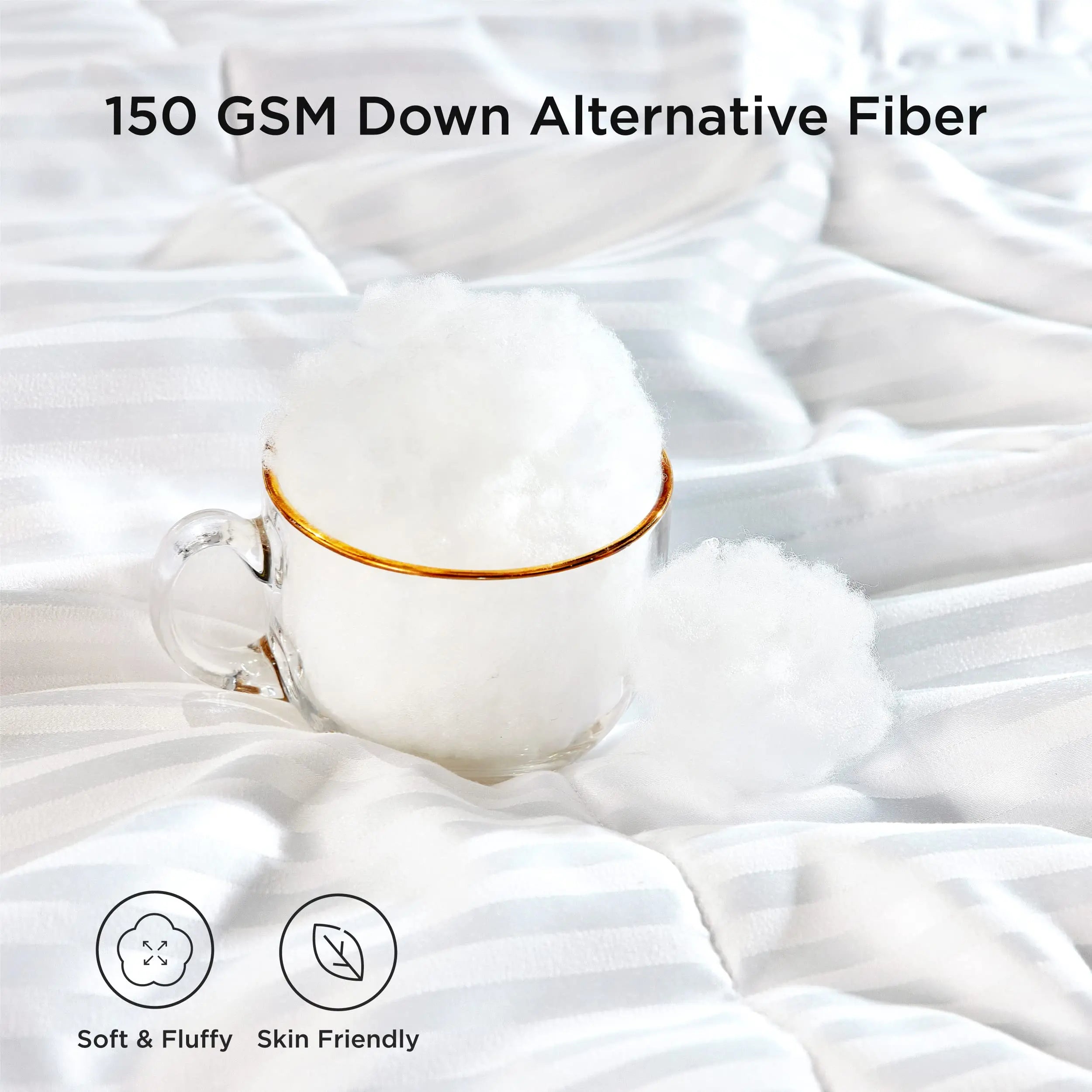 Quilted Summer Duvet Insert for Comfortable Sleep – Lightweight with 8 Tabs