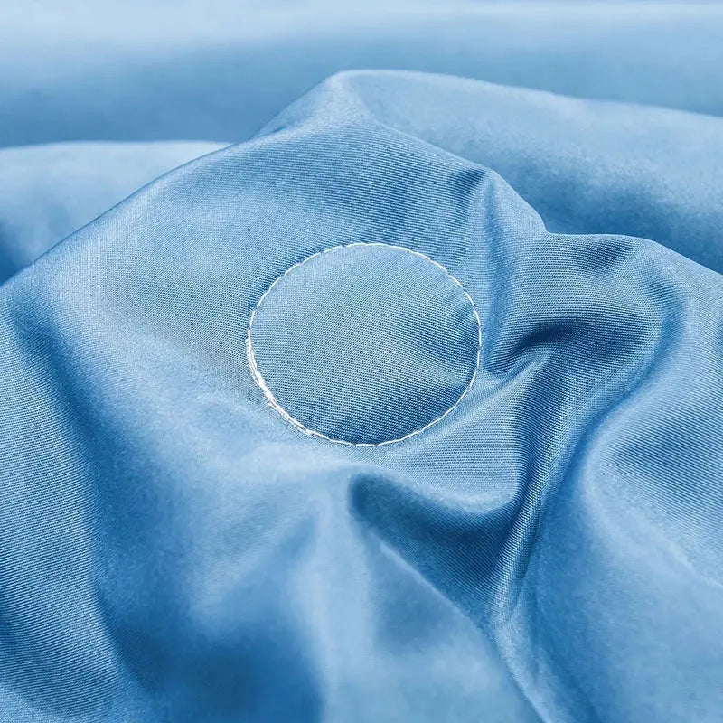 Summer Quilt Set - 100% Washed Silk with Elegant Embroidery - Lightweight Cooling for Warm Nights