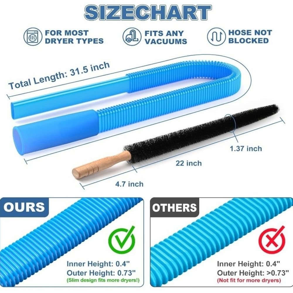 Flexible Dryer Vent Cleaning Tool for Efficient Lint Removal and Performance