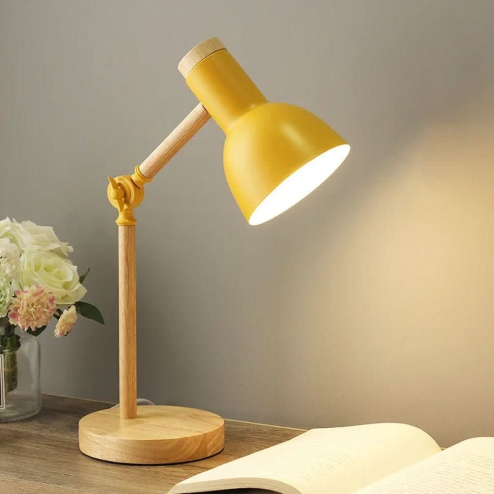 ScandiGlow Adjustable Wooden Desk Lamp for Modern Spaces