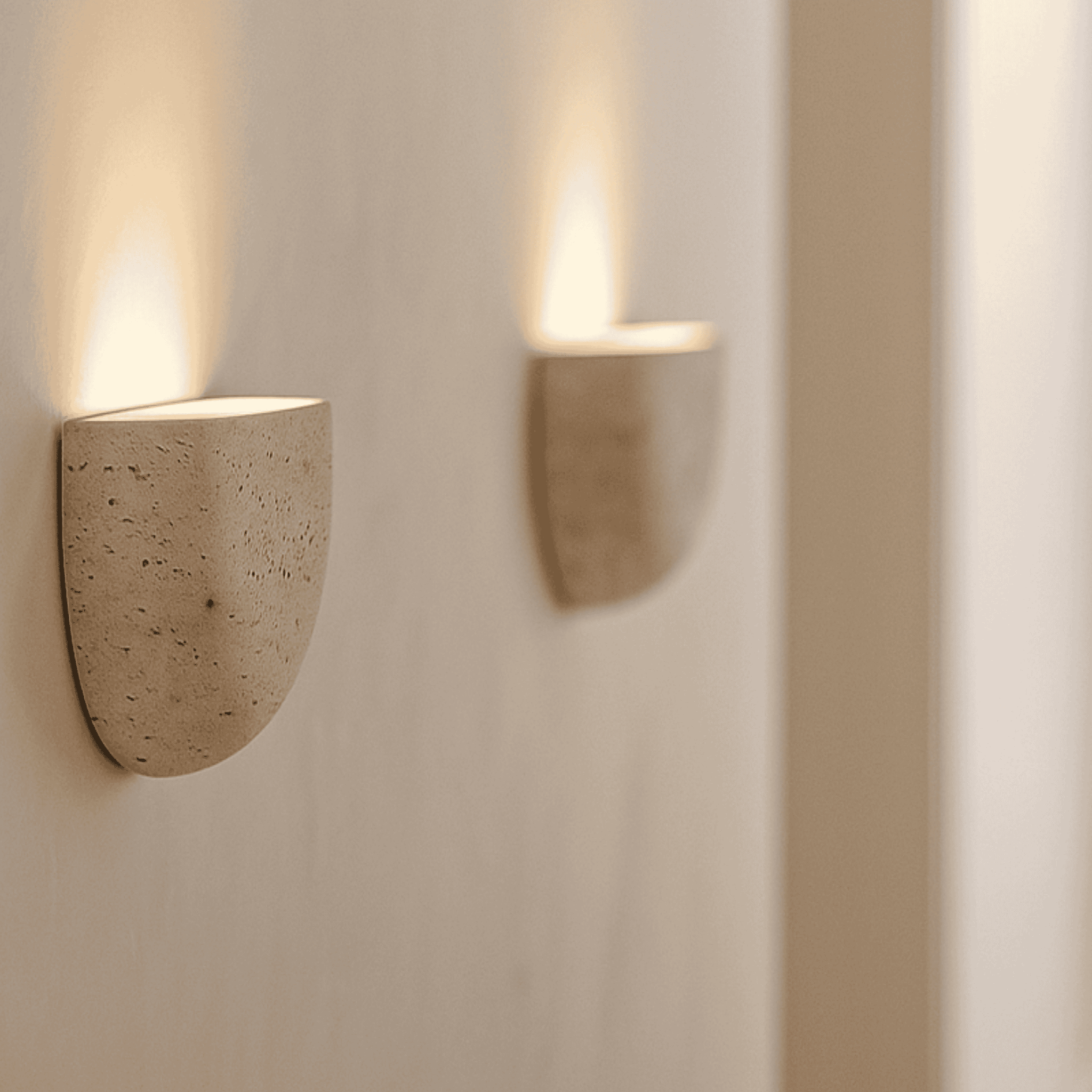 Wall Sconce in Travertine – Wabi-Sabi Inspired Lighting