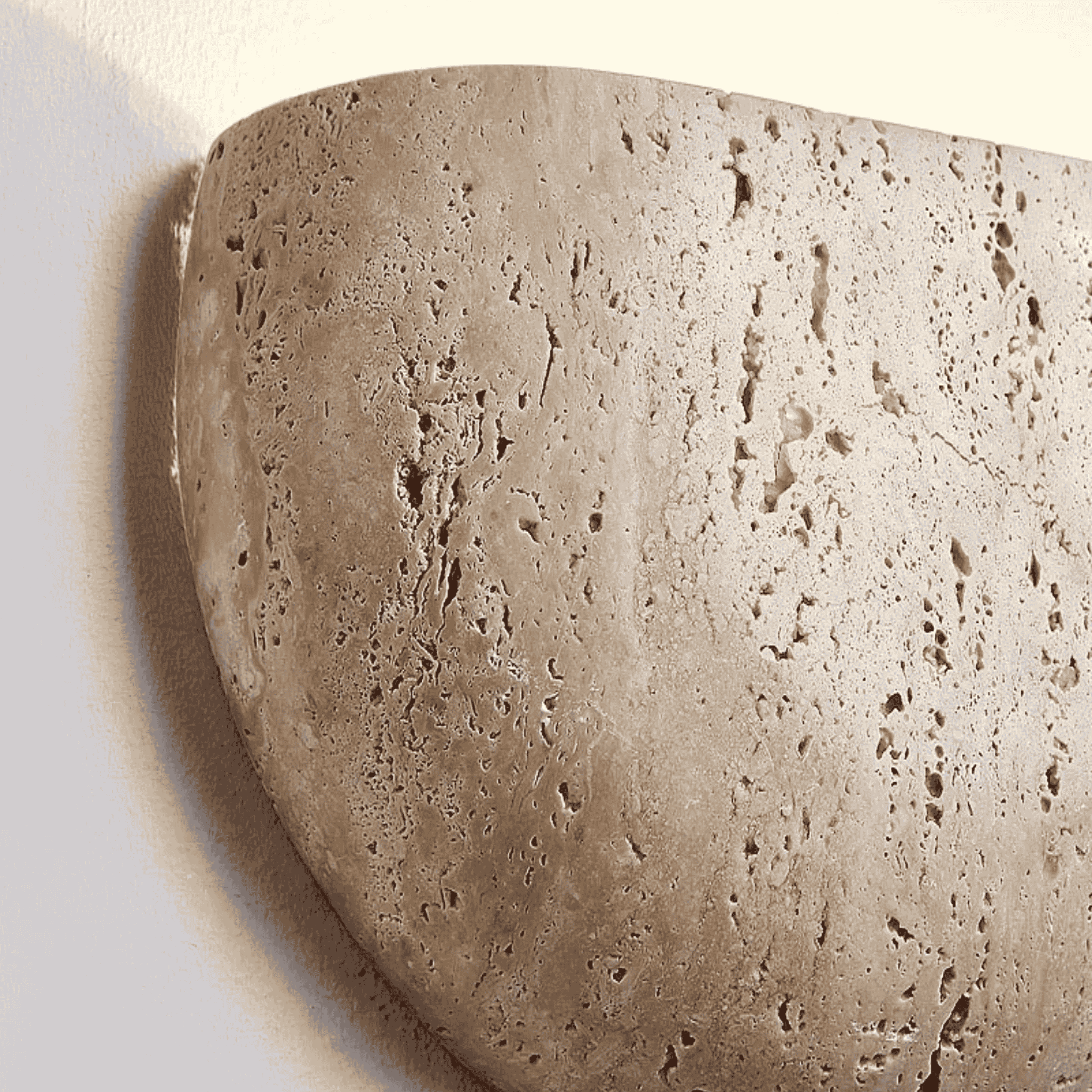 Wall Sconce in Travertine – Wabi-Sabi Inspired Lighting