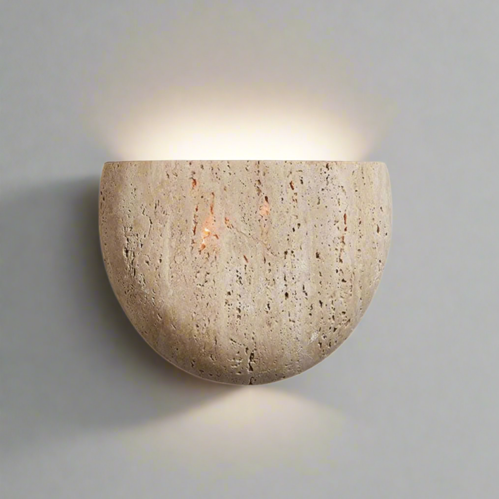 Wall Sconce in Travertine – Wabi-Sabi Inspired Lighting