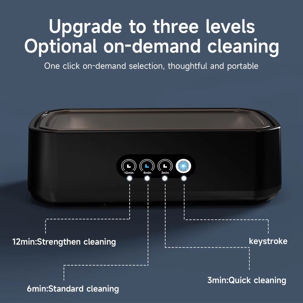 650ml Ultrasonic Cleaning Machine - 40W for Jewelry, Glasses, Watches, Dentures