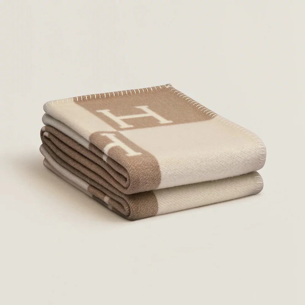 Cozy Cashmere Wool Throw Blanket for Sofa, Bed, and Home Use