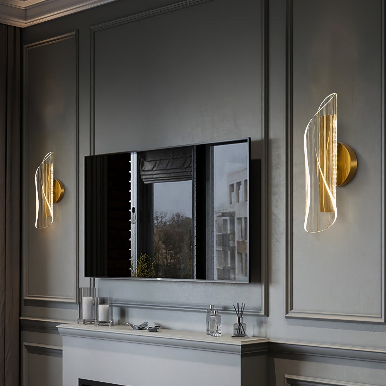 Adjustable Shades Wall Lamp with Warm LED Light – Luxe Design