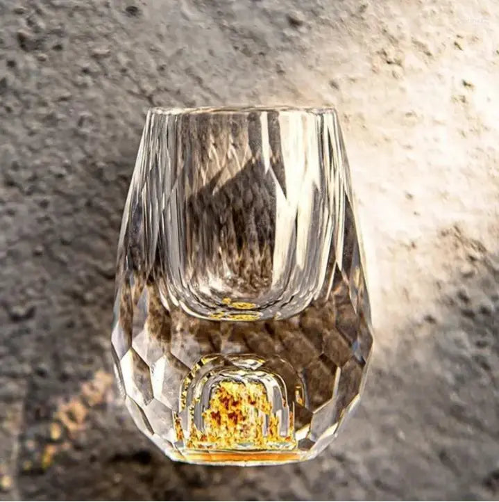 Set of 6 Elegant Cut Crystal Shot Glasses