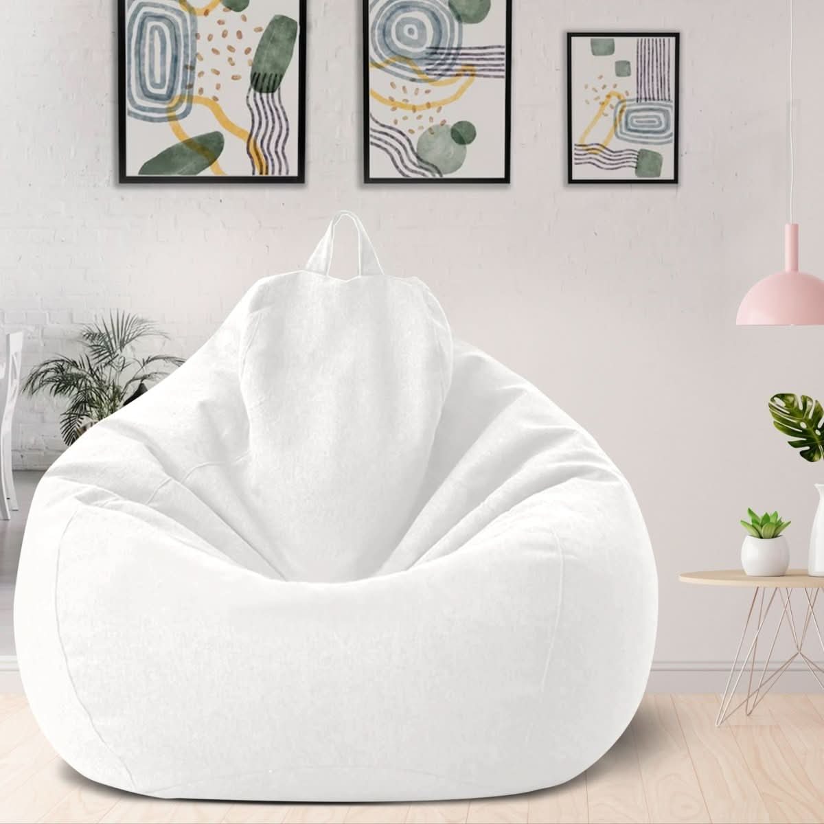 CozyNest Premium Linen Bean Bag Set with EPS Filling