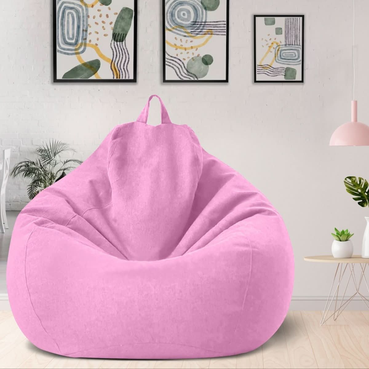 CozyNest Premium Linen Bean Bag Set with EPS Filling