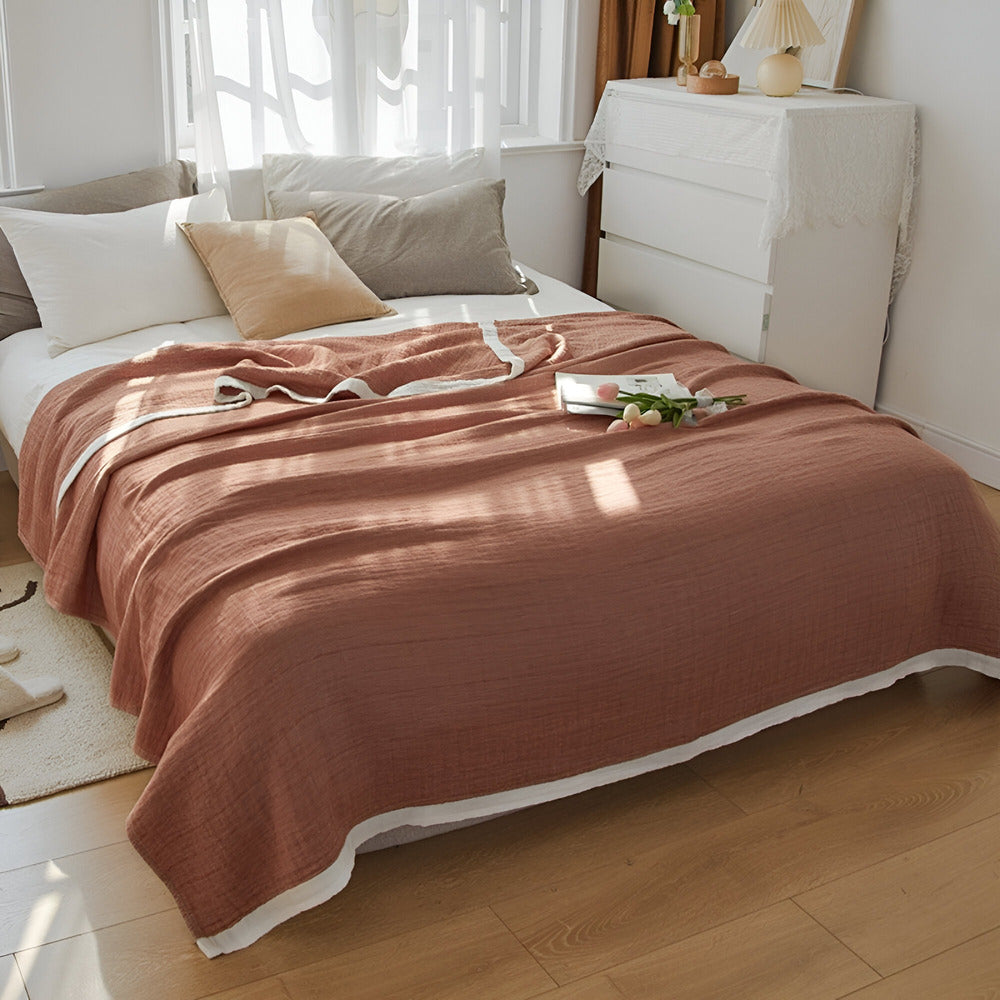 Breathable Summer Blanket | Multi-Layer Muslin Cotton for Cooling Comfort