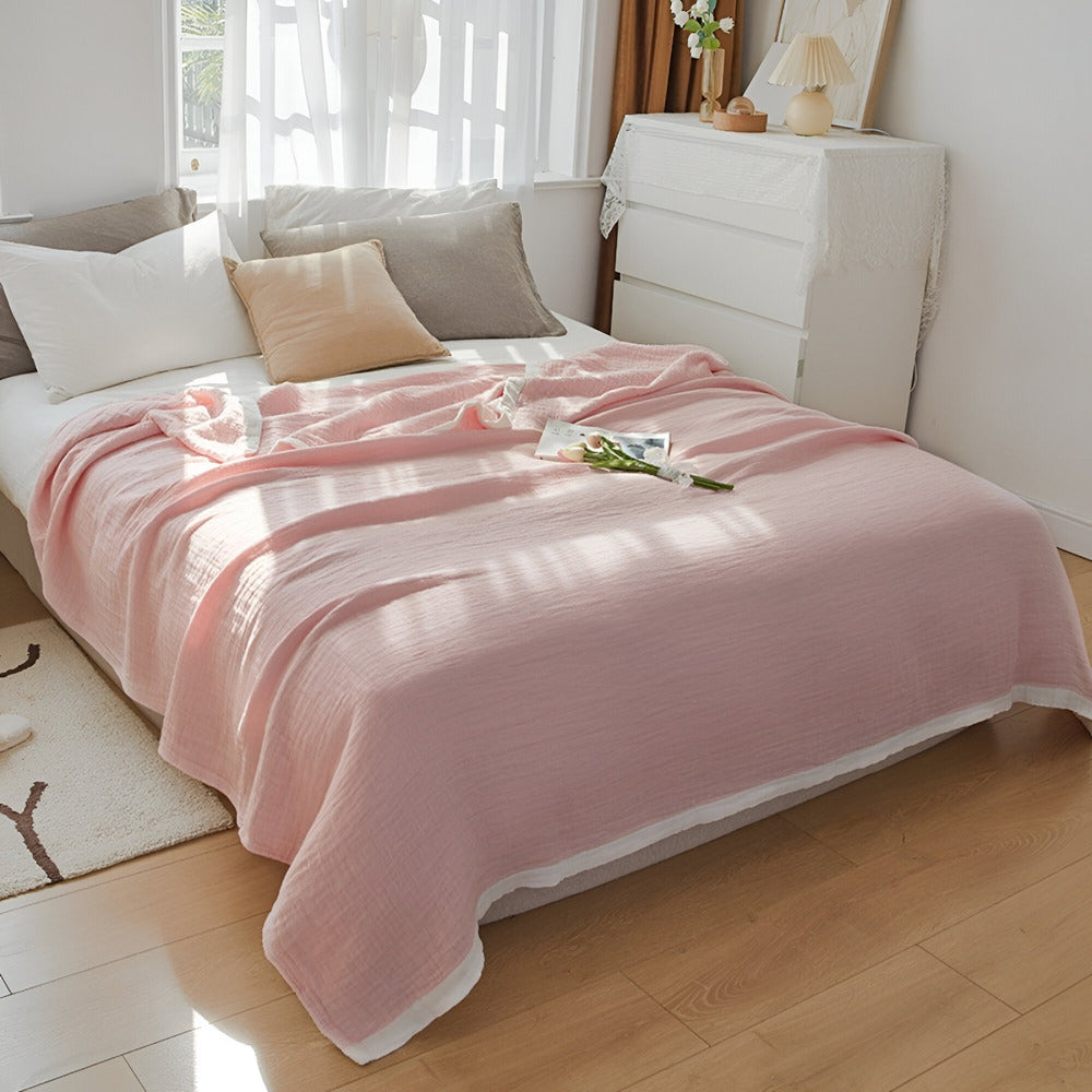 Breathable Summer Blanket | Multi-Layer Muslin Cotton for Cooling Comfort