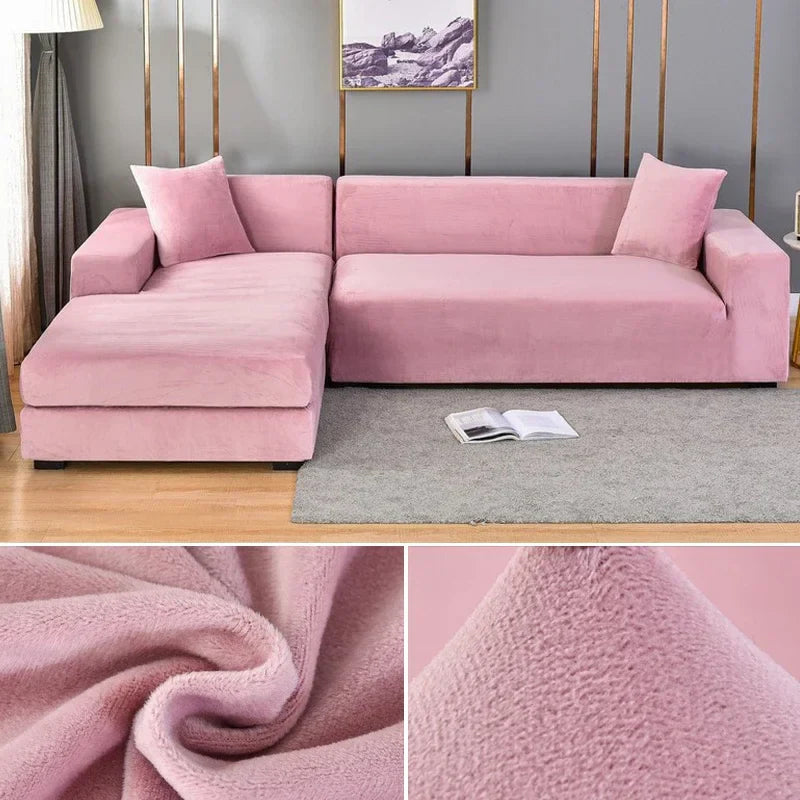 Soft Velvet Sofa Slipcover | Durable Stretch Fabric for Ideal Fit