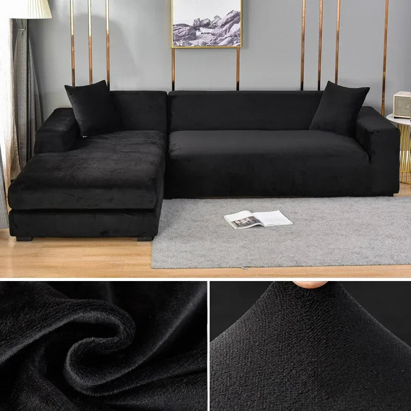 Soft Velvet Sofa Slipcover | Durable Stretch Fabric for Ideal Fit