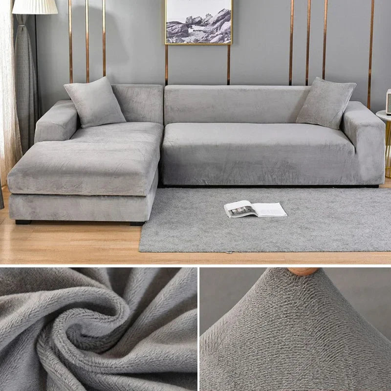 Soft Velvet Sofa Slipcover | Durable Stretch Fabric for Ideal Fit