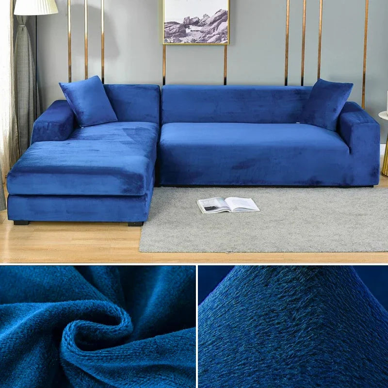 Soft Velvet Sofa Slipcover | Durable Stretch Fabric for Ideal Fit