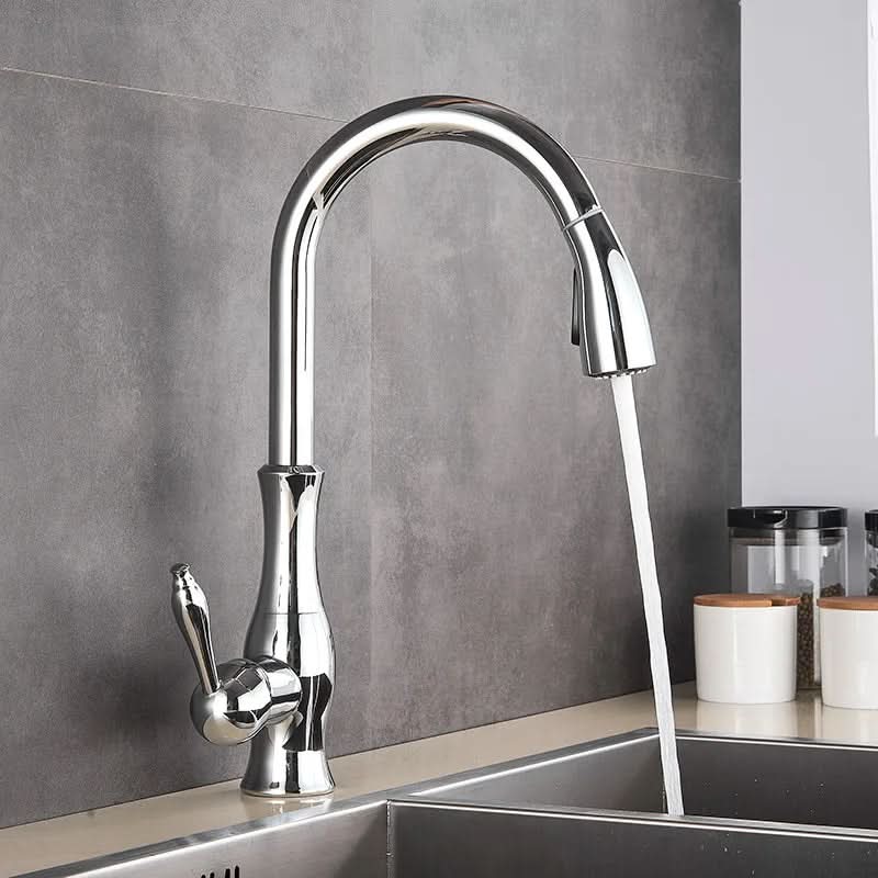Radiant Luxe Kitchen Faucet with Pull-Out Sprayer and 360° Rotation
