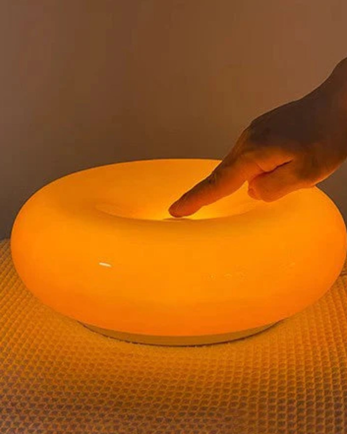 Soft LED Light Table Lamp in Round Donut Shape