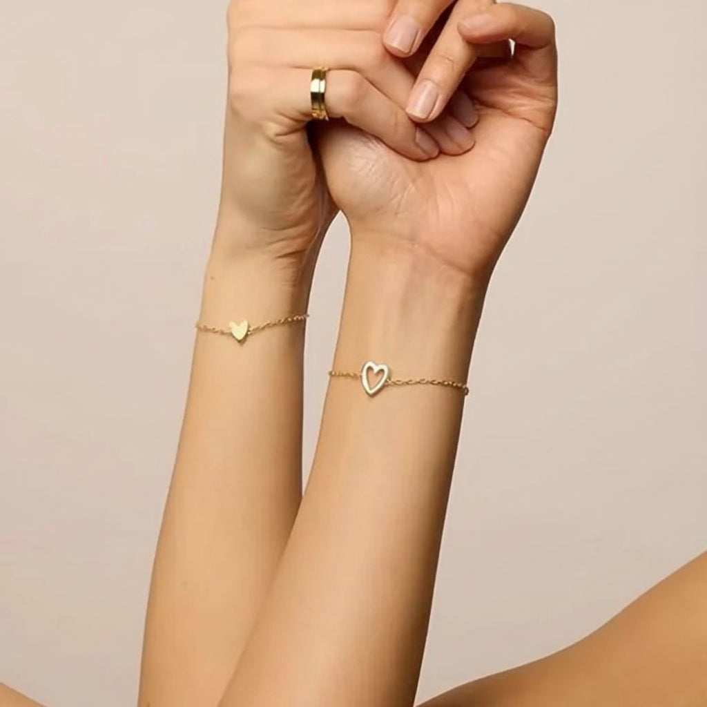 Intertwined Hearts Adjustable Couples Bracelet