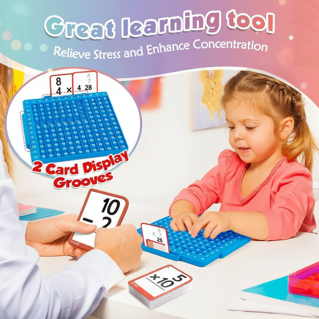 Interactive Silicone Math Board with Flashcards for Kids