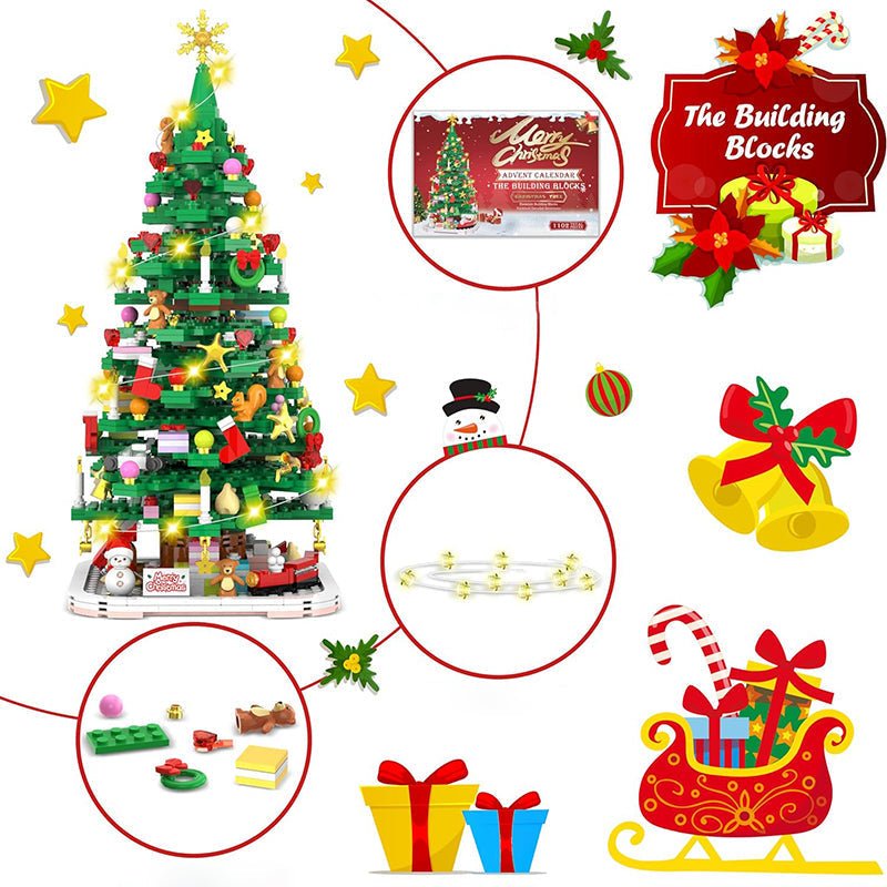 FestiveCraft 1102-Piece Advent Calendar for Holiday Fun