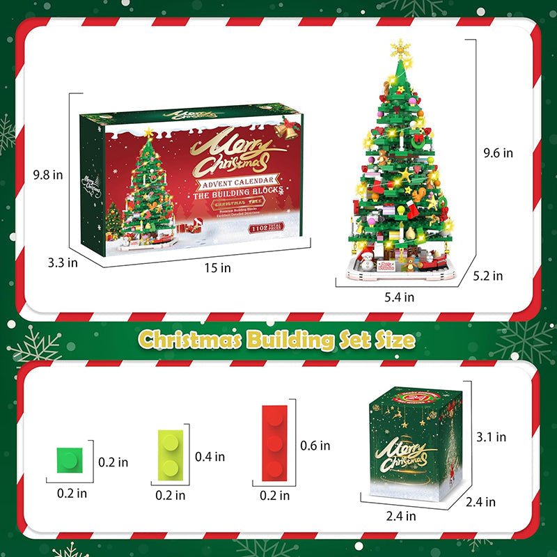 FestiveCraft 1102-Piece Advent Calendar for Holiday Fun