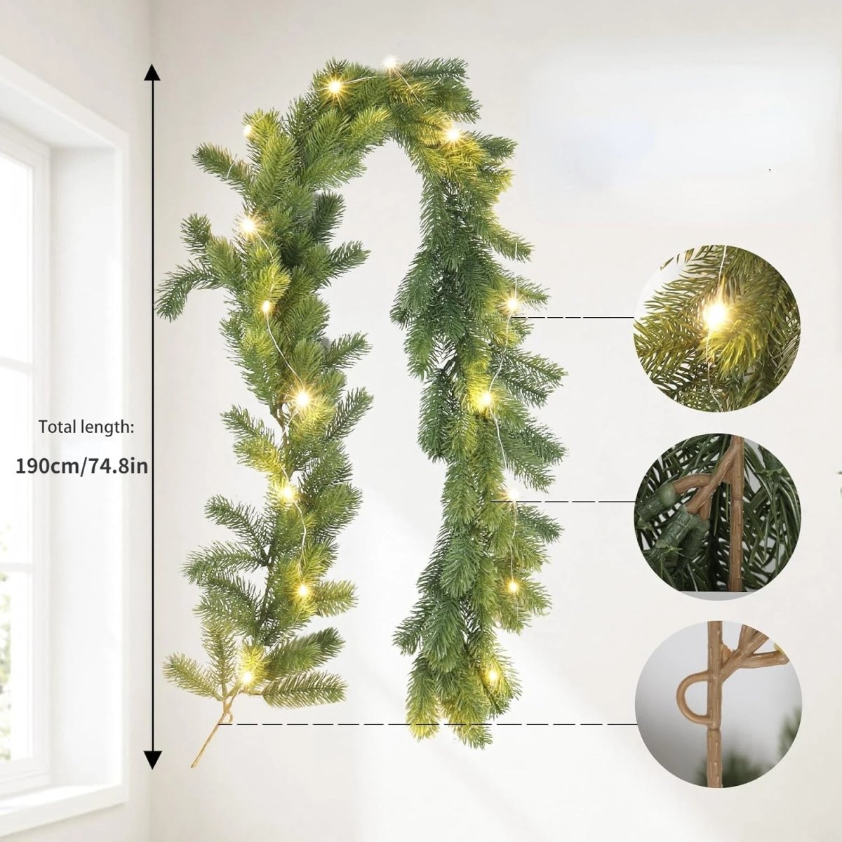 EverGlow LED Holiday Wreath for a Cozy Festive Atmosphere