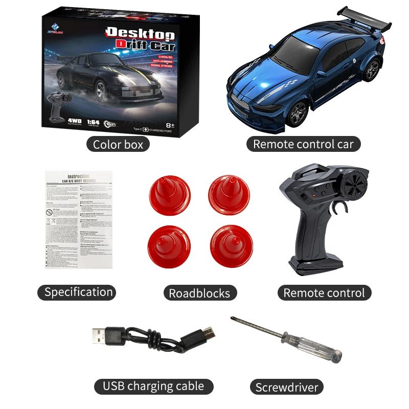 Mini Drift Racer 1:64 Remote Control Car for Ultimate Control