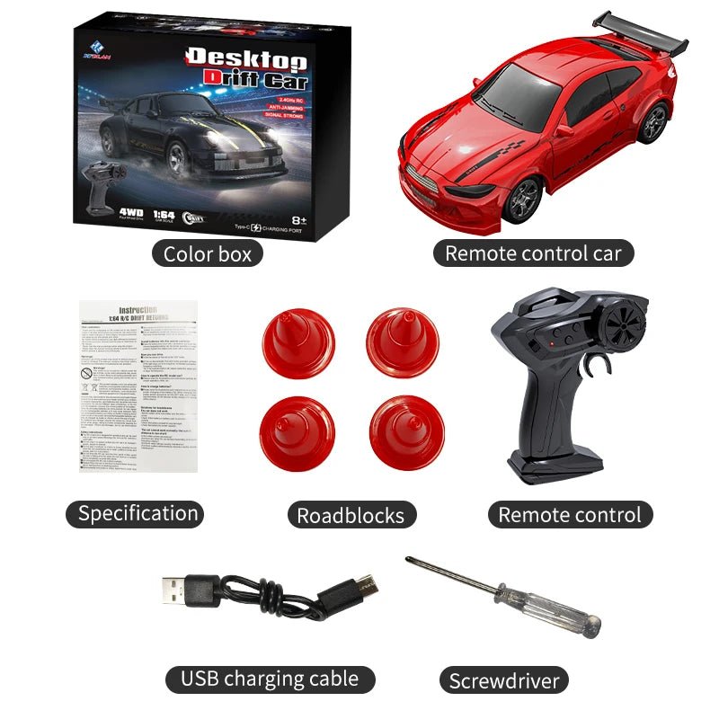 Mini Drift Racer 1:64 Remote Control Car for Ultimate Control