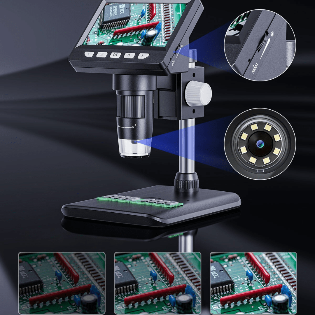 PrecisionView HD Digital Microscope with Built-In Display