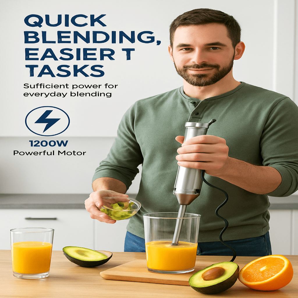 FusionMix 1000 W Multifunctional Hand Blender for Seamless Cooking