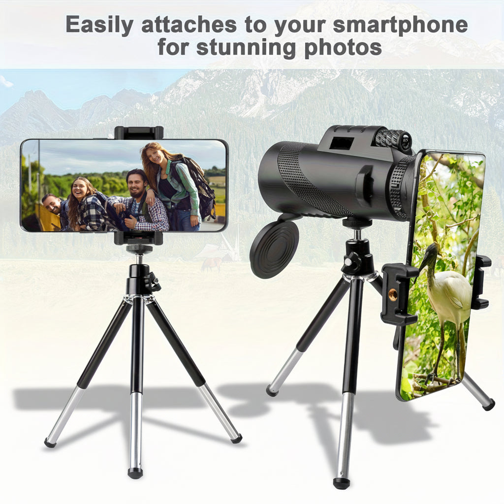 Compact 8x42 Outdoor Monocular with Phone Attachment