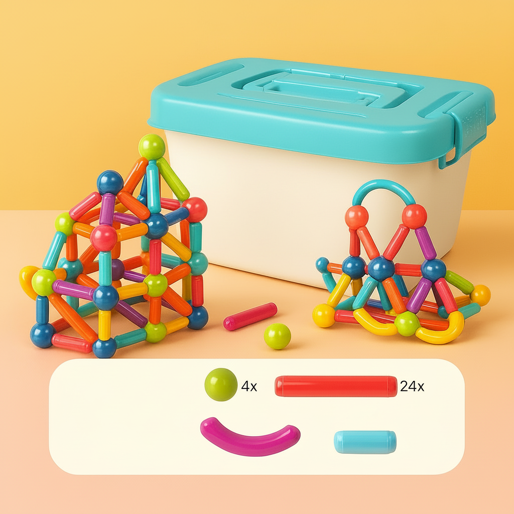 Creative Magnetic Building Set for Educational Fun