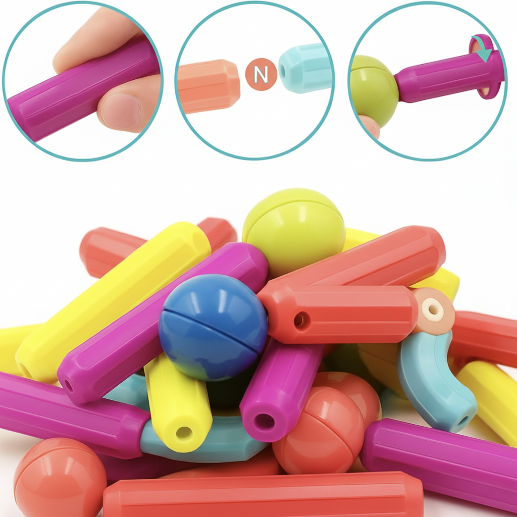 Creative Magnetic Building Set for Educational Fun