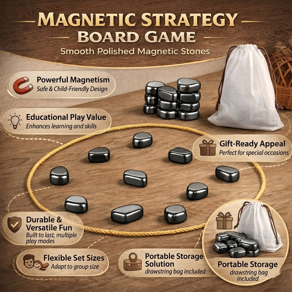 Magnetic Strategy Game for Interactive Family Gameplay