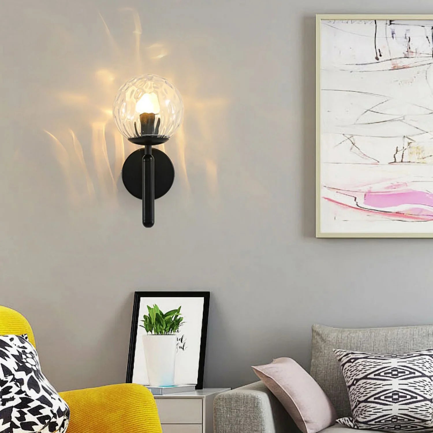 Taavita Glass Globe Wall Lamp