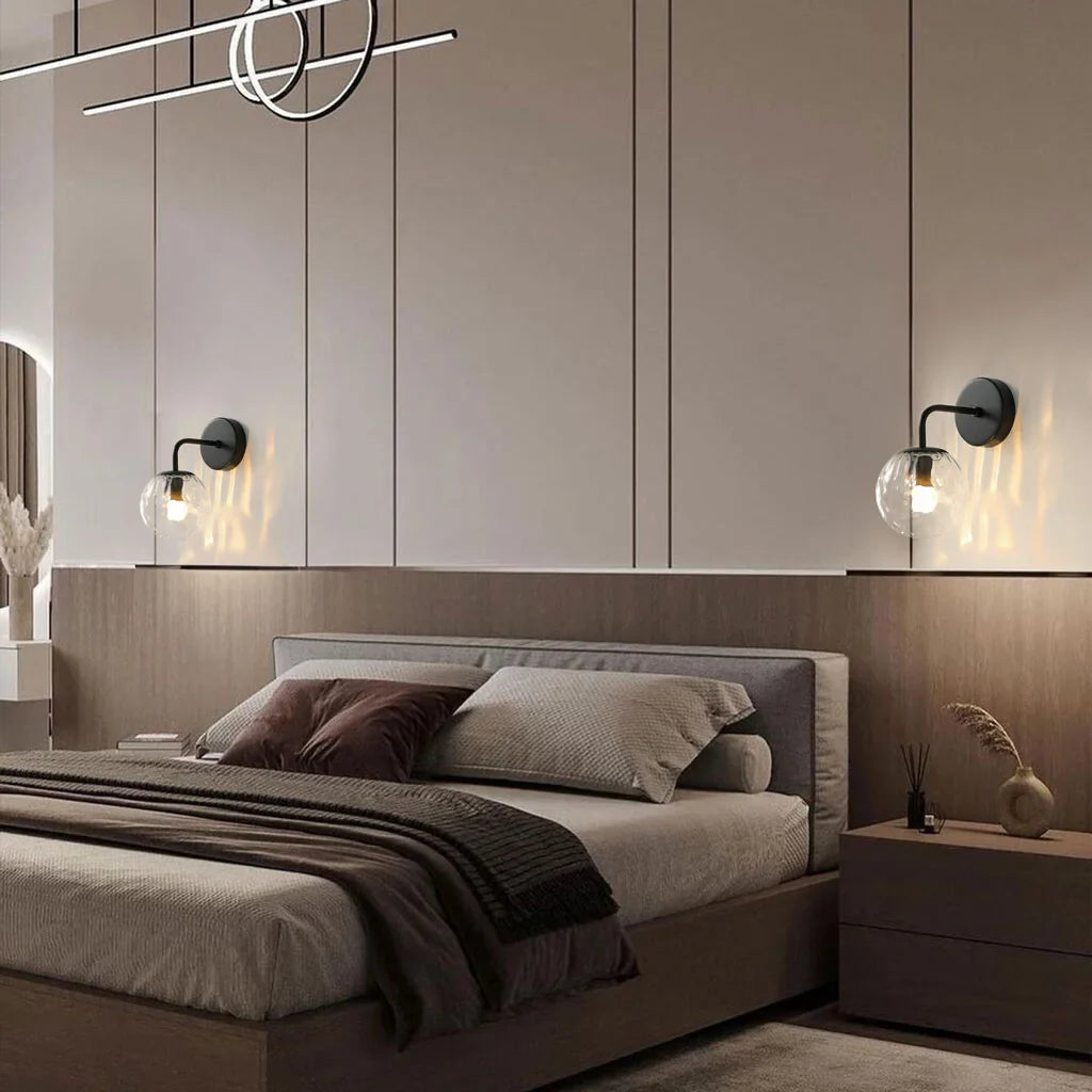 Taavita Glass Globe Wall Lamp