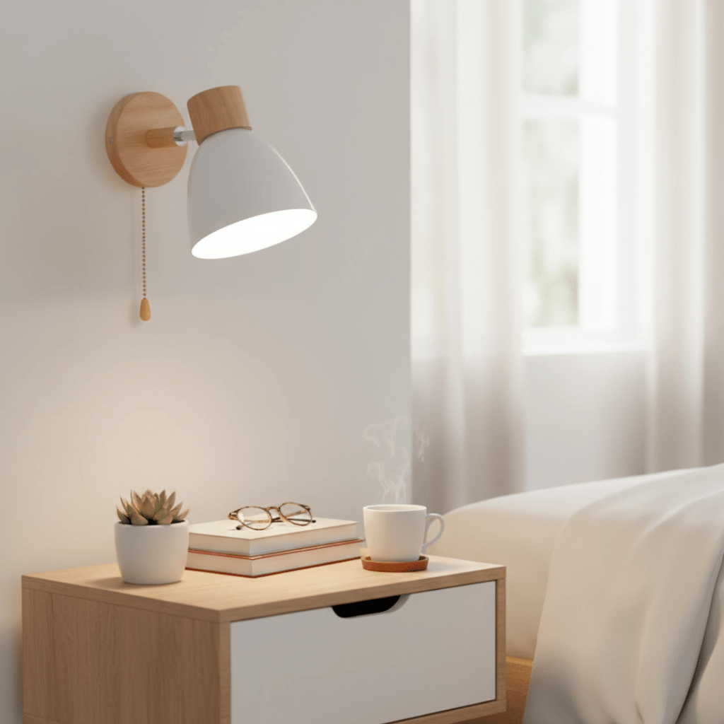 Serenity Glow Wood Wall Fixture for Contemporary Spaces
