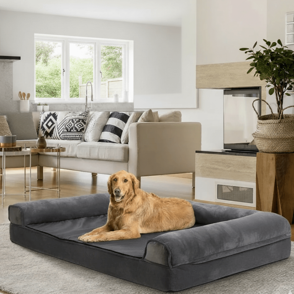 SerenePaw Orthopedic Memory Foam Dog Bed with Water-Resistant Cover