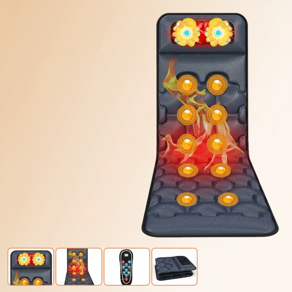 Soothing Full-Body Massage Pad with Heat Functionality
