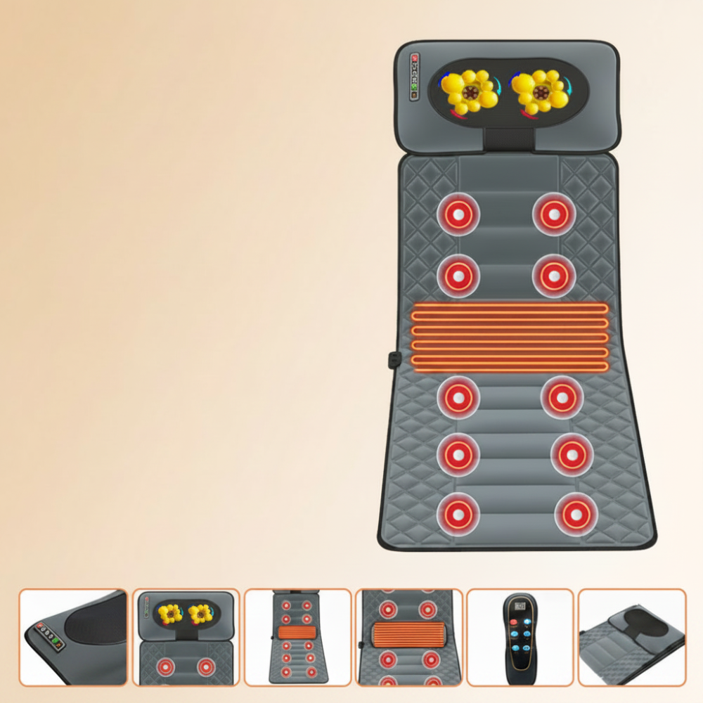 Soothing Full-Body Massage Pad with Heat Functionality