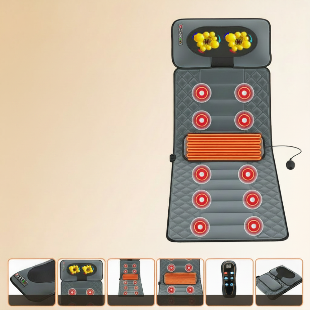 Soothing Full-Body Massage Pad with Heat Functionality