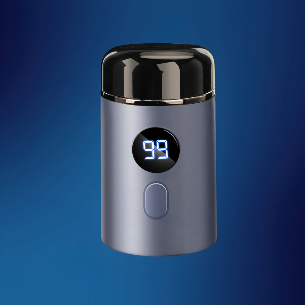 Compact Electric Razor with Digital Indicator and USB-C Charging