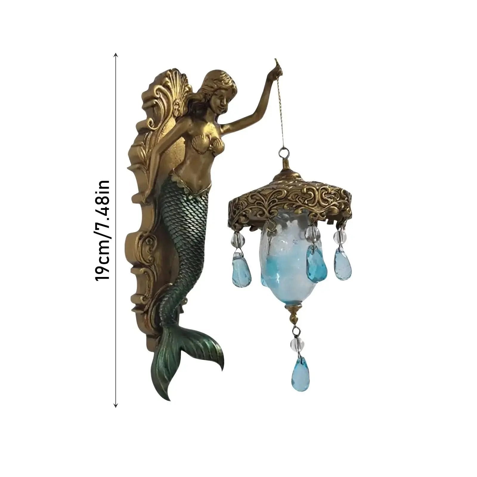 Baroque Style Wall Lamp – Romantic Mermaid Design for Home Lighting
