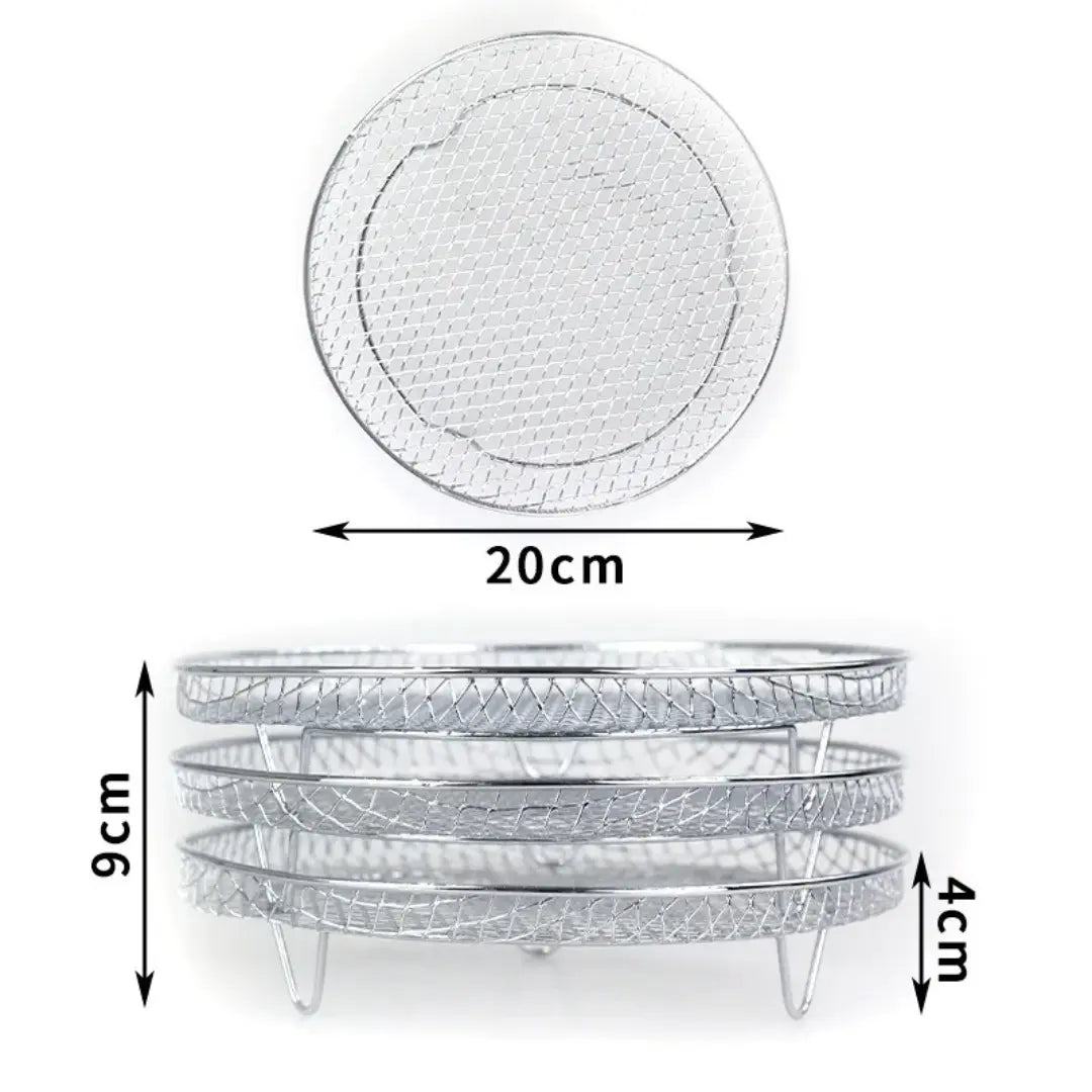 Enhanced Air Fryer Baskets with Bonus Heat-Resistant Tongs