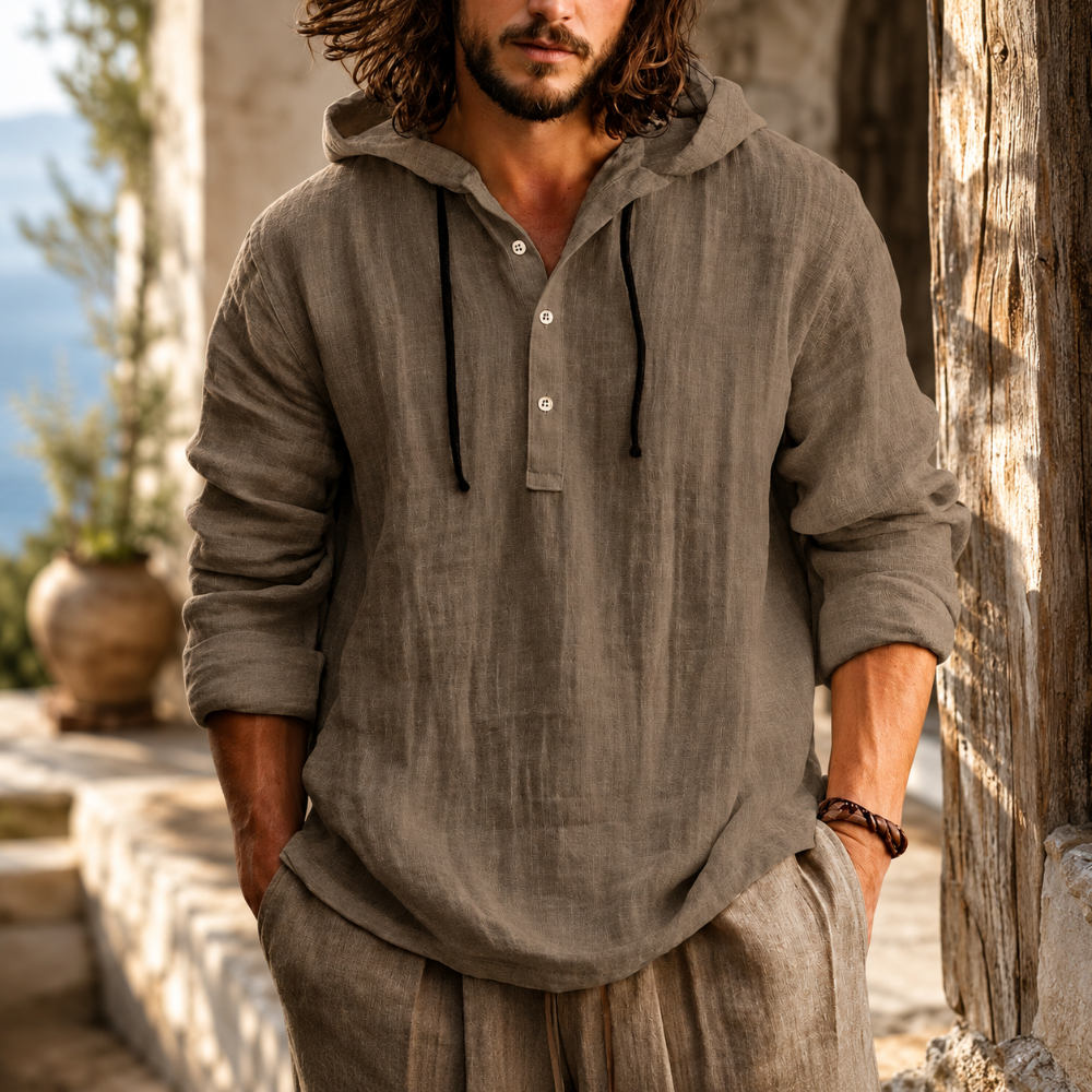 Men's Lightweight Hooded Pullover for Summer Comfort