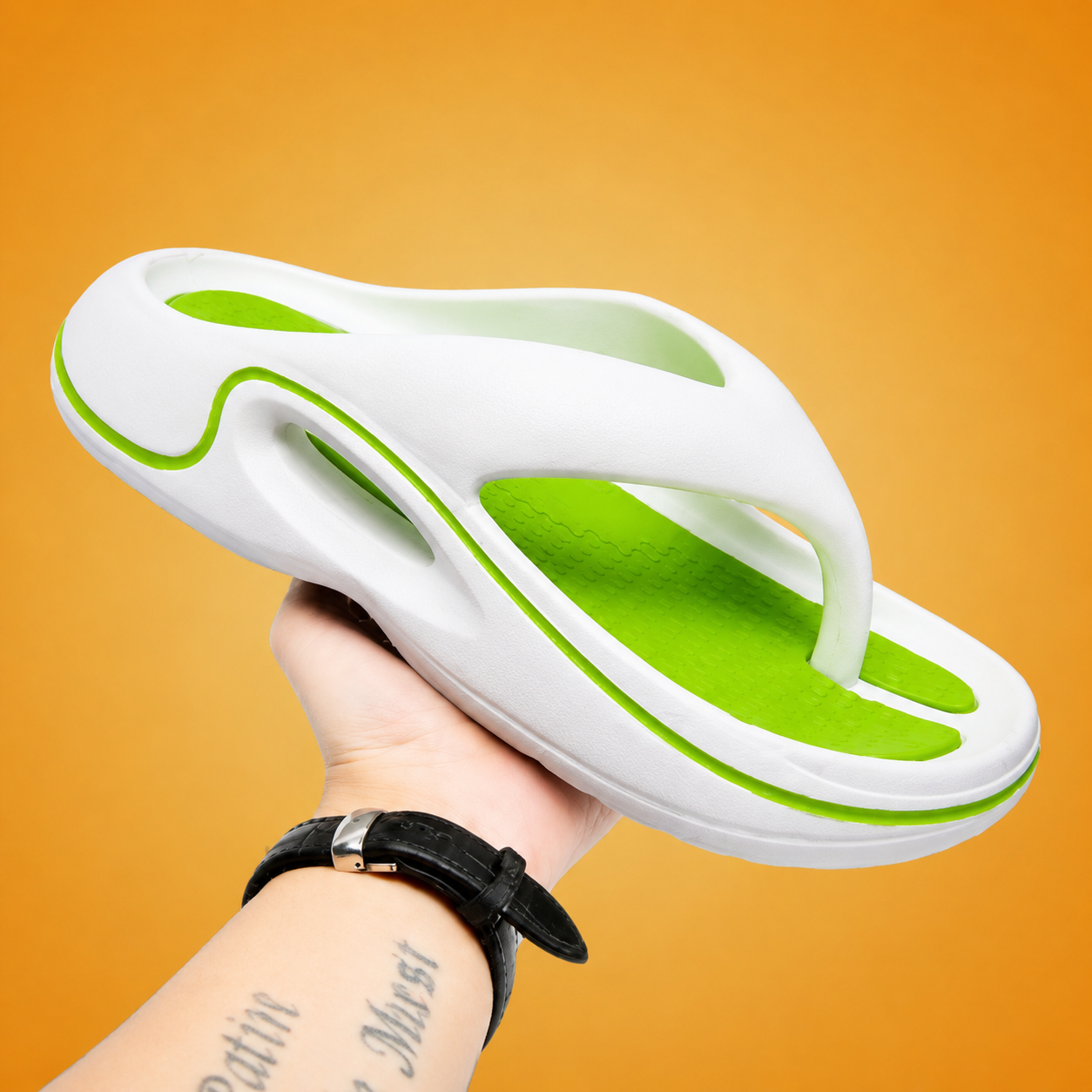 Lightweight Men's Flip-Flop Slides with Cushioning and Sport Grip