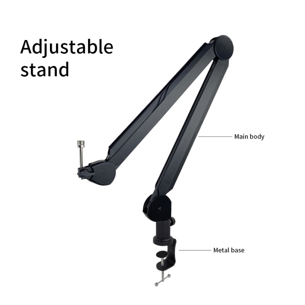 Versatile Microphone Boom Arm with Integrated Cable Management
