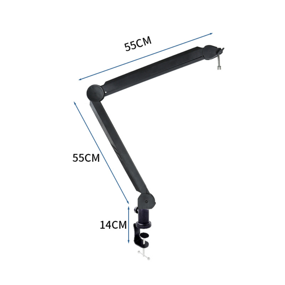 Versatile Microphone Boom Arm with Integrated Cable Management
