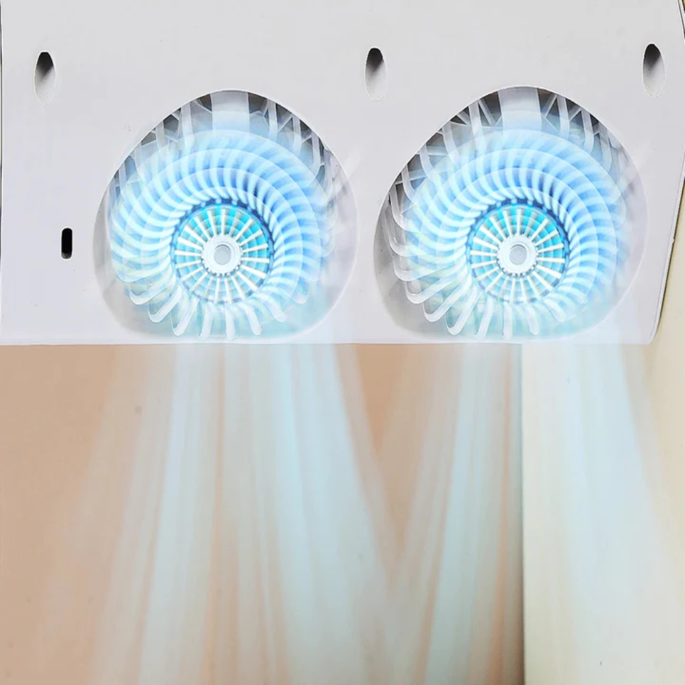 Compact Desk Fan with Misting Function and Personal Airflow