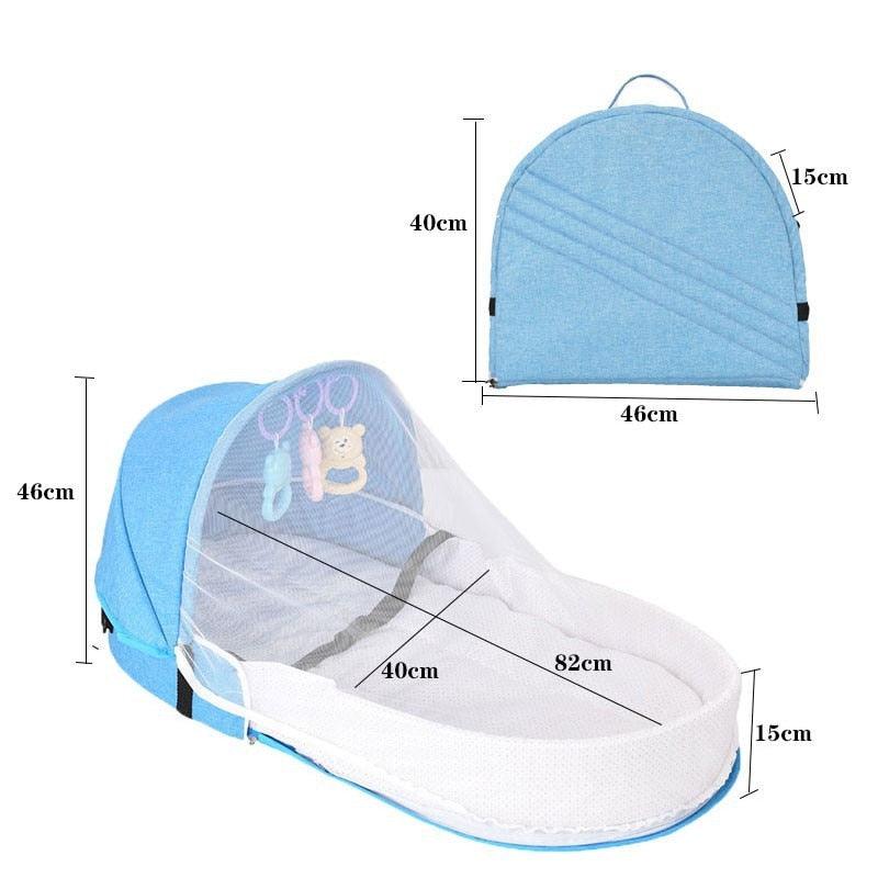 Foldable Pop-Up Mosquito Tent Bed for Babies | Cotton | 0-18 Months | Travel & Home
